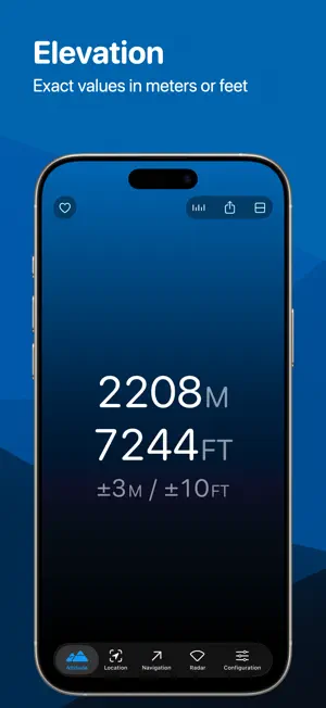 Altimeter: Elevation & GPS screenshot 1