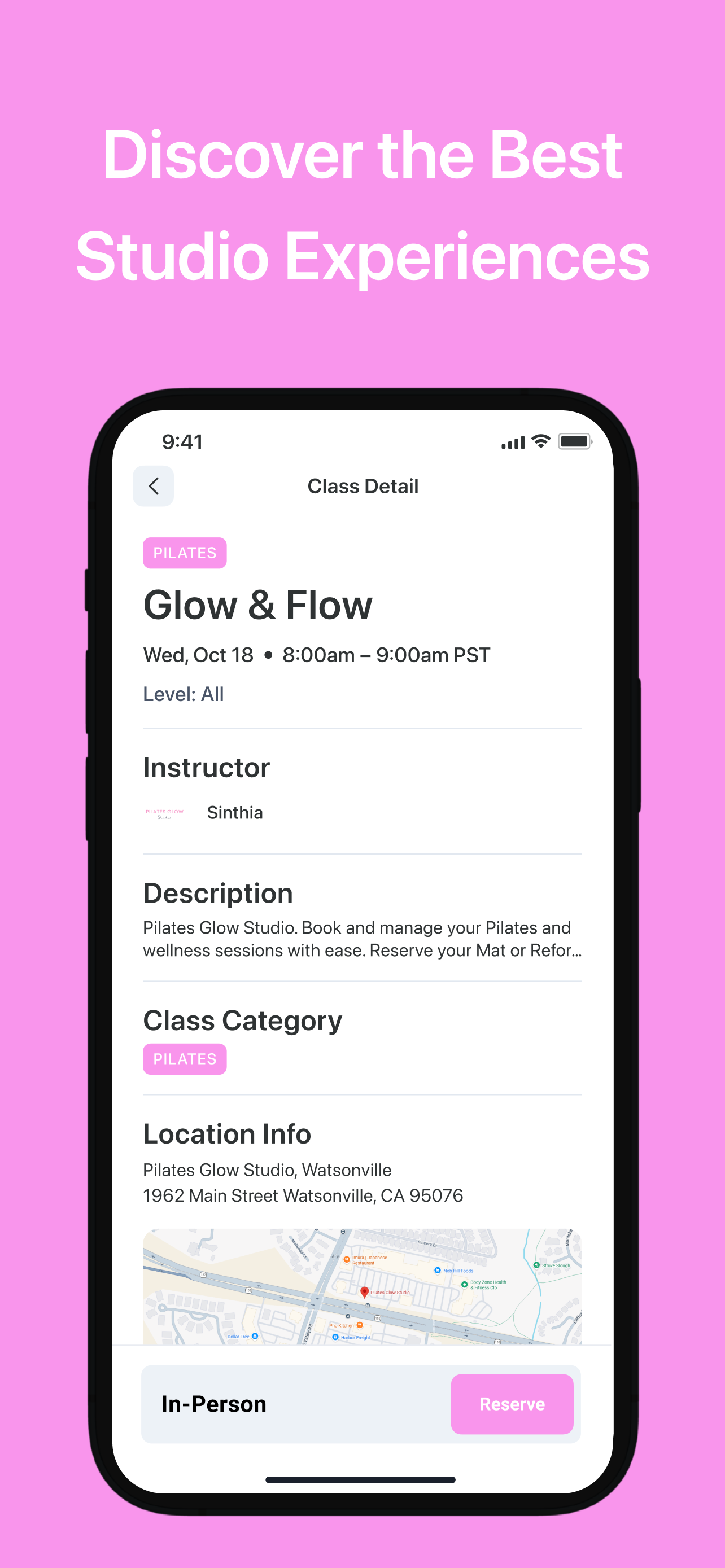 Pilates Glow Studio App screenshot 5