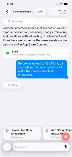 OpenClient for OpenCode iPhone screenshot 5