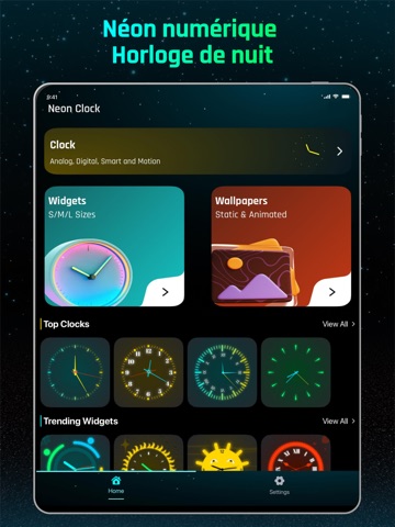 Horloge de nuit numérique néon iPad screenshot 1