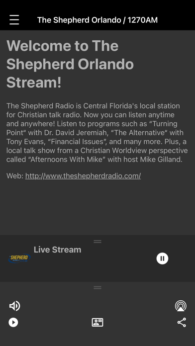 The Shepherd Radio Orlando Screenshot
