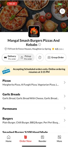 Mangal Smash Burgers Pizzas screenshot