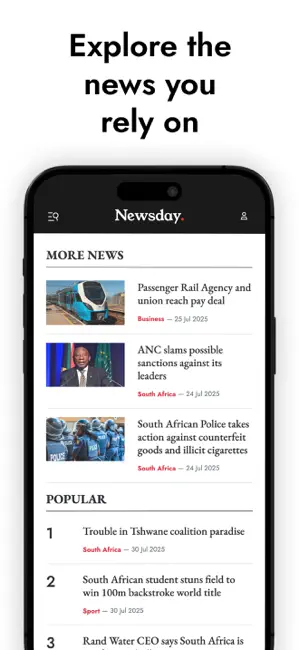 Newsday: SA Breaking News iPhone screenshot 2