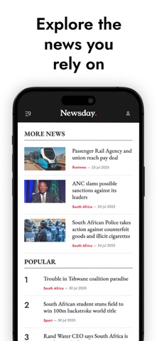 Newsday: SA Breaking News iPhone screenshot 2