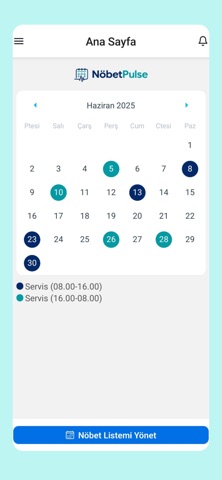 NöbetPulse iPhone screenshot