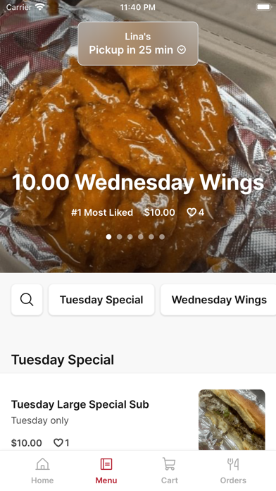 Lina's iPhone screenshot 2 - Food & Drink app
