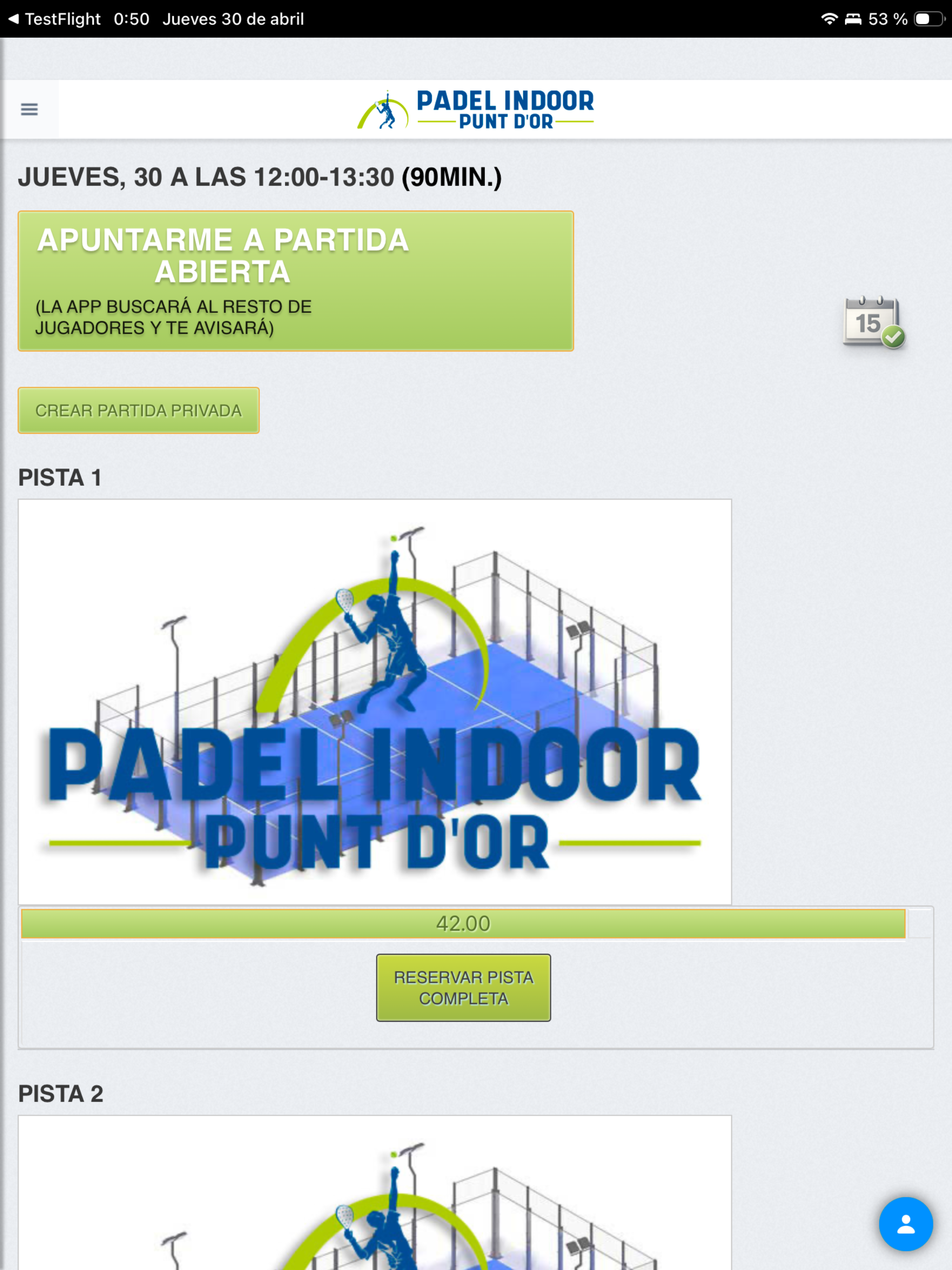 Padel Indoor Punt d'Or