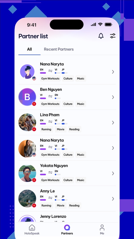 #3. Holo Speak - Language Exchange (iOS) 由: HOLLA EDUCATION TECHNOLOGY JSC