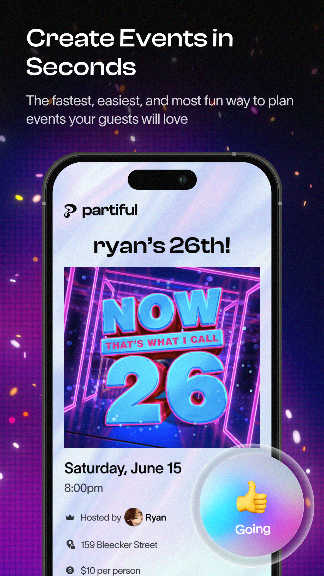 Partiful Invites screenshot 1