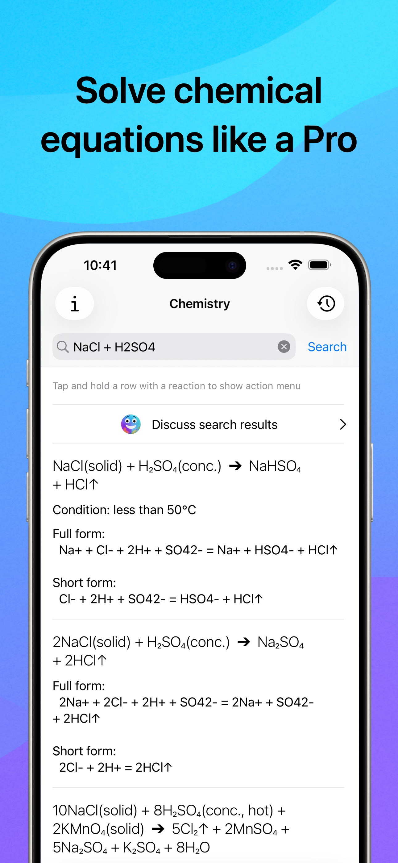 Chemistry. Periodic table. AI