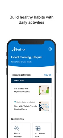 MyHealth Alberta iPhone screenshot 3