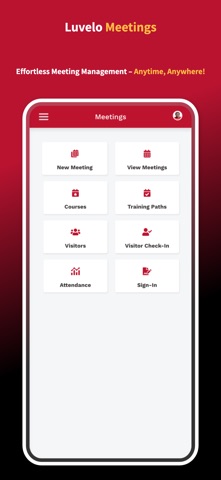 Luvelo Meetings screenshot