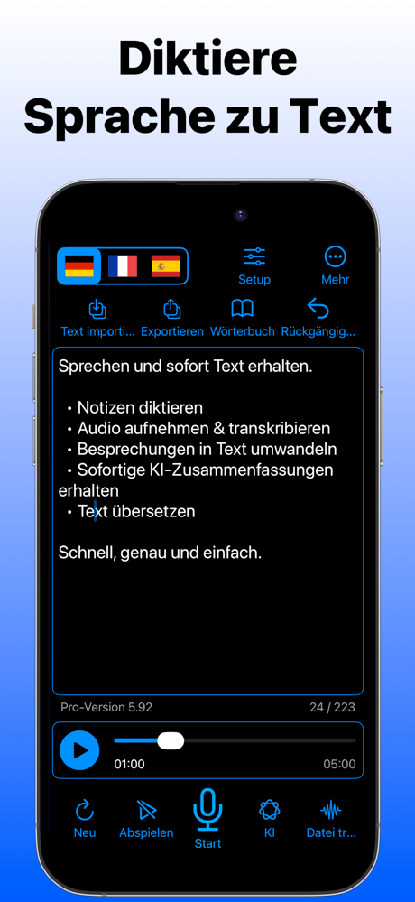 Sprachmemos & Diktat zu Text screenshot 1