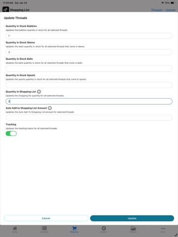 Threadster iPad screenshot