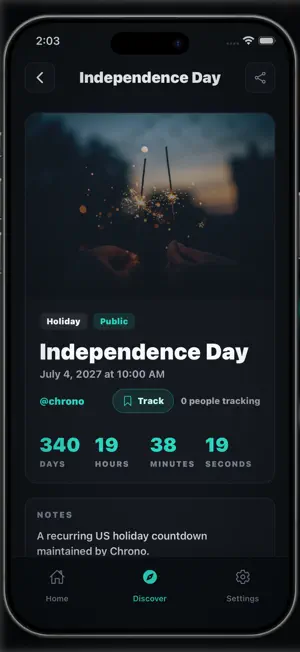 Chrono Countdown - Event Clock screenshot 2
