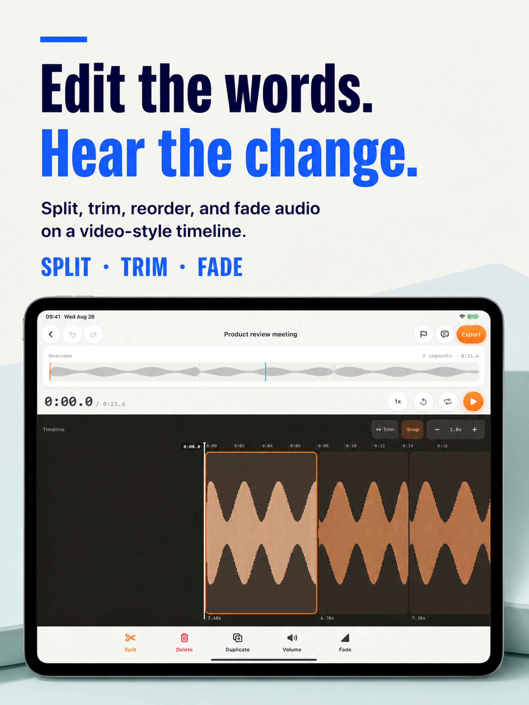 Audio Transcription Editor screenshot 8