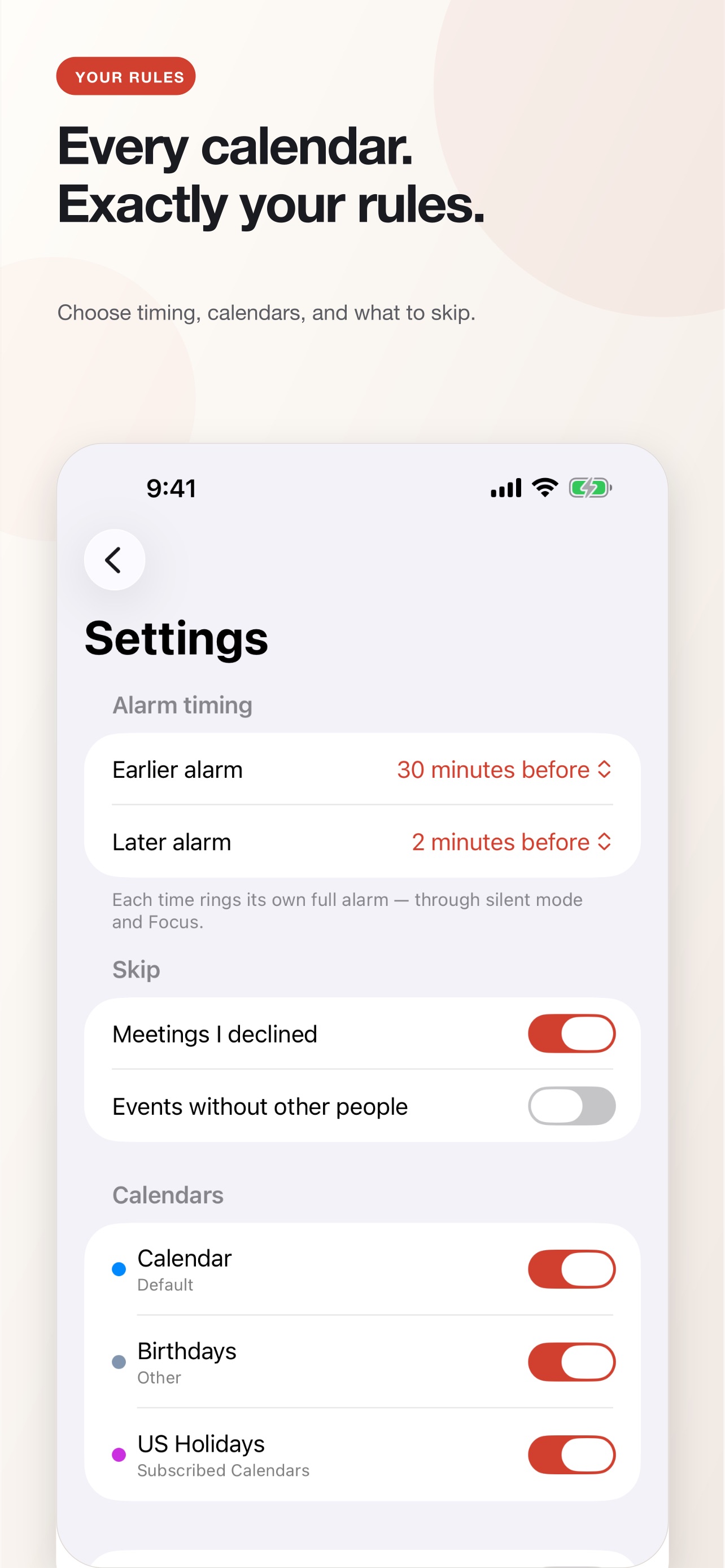 Screenshot 3 of NeverMiss: Calendar Alarms