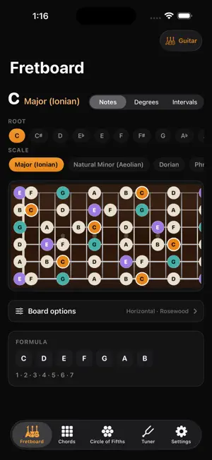 Fretkit: Guitar Scales & Tuner screenshot 1