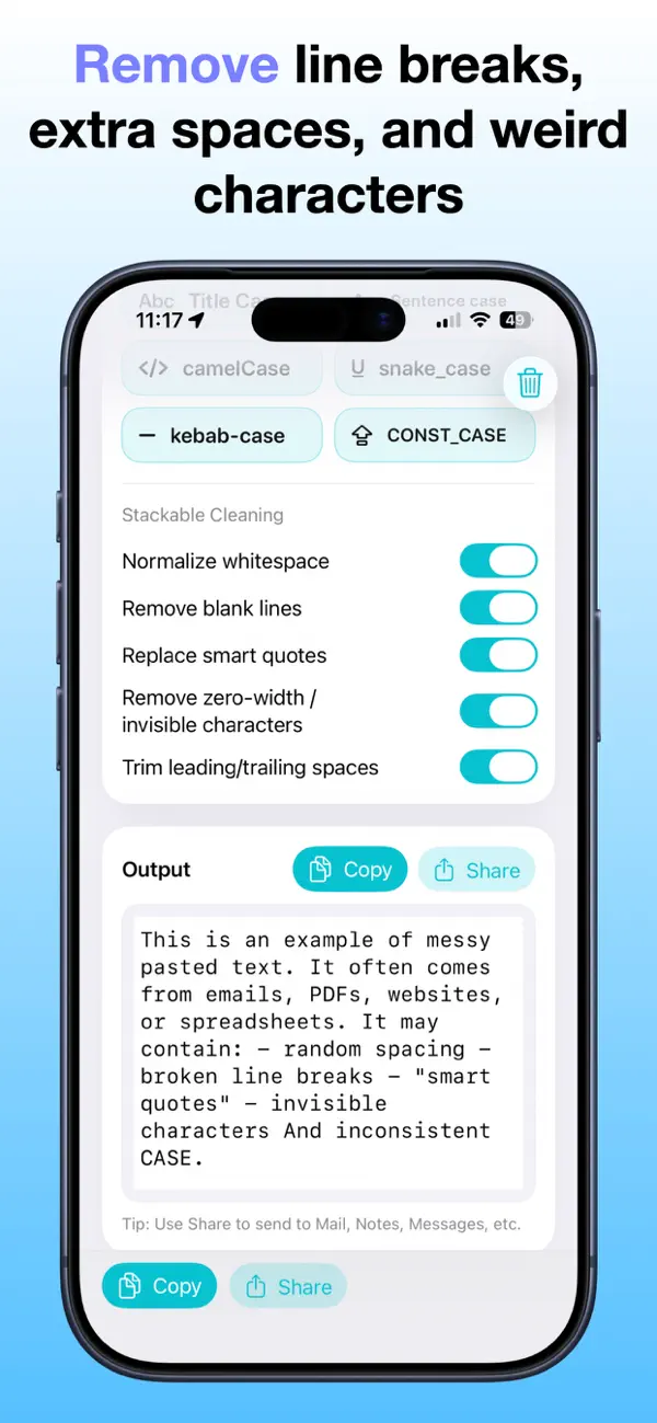 Screenshot #3 pour Clean Pasted Text