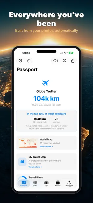 PhotoFlight: Travel Photo Map screenshot 1