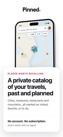 Pinned: Travel Map Tracker Screenshot 1 of 8