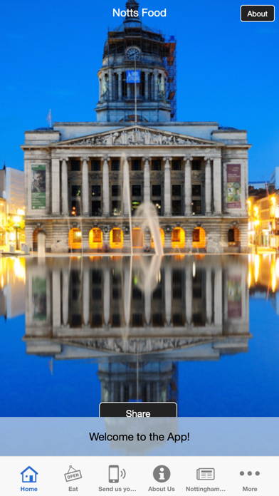 Nottingham Food Directory app screenshot