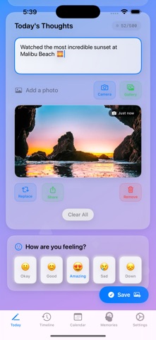Diary - One Line Daily iPhone screenshot