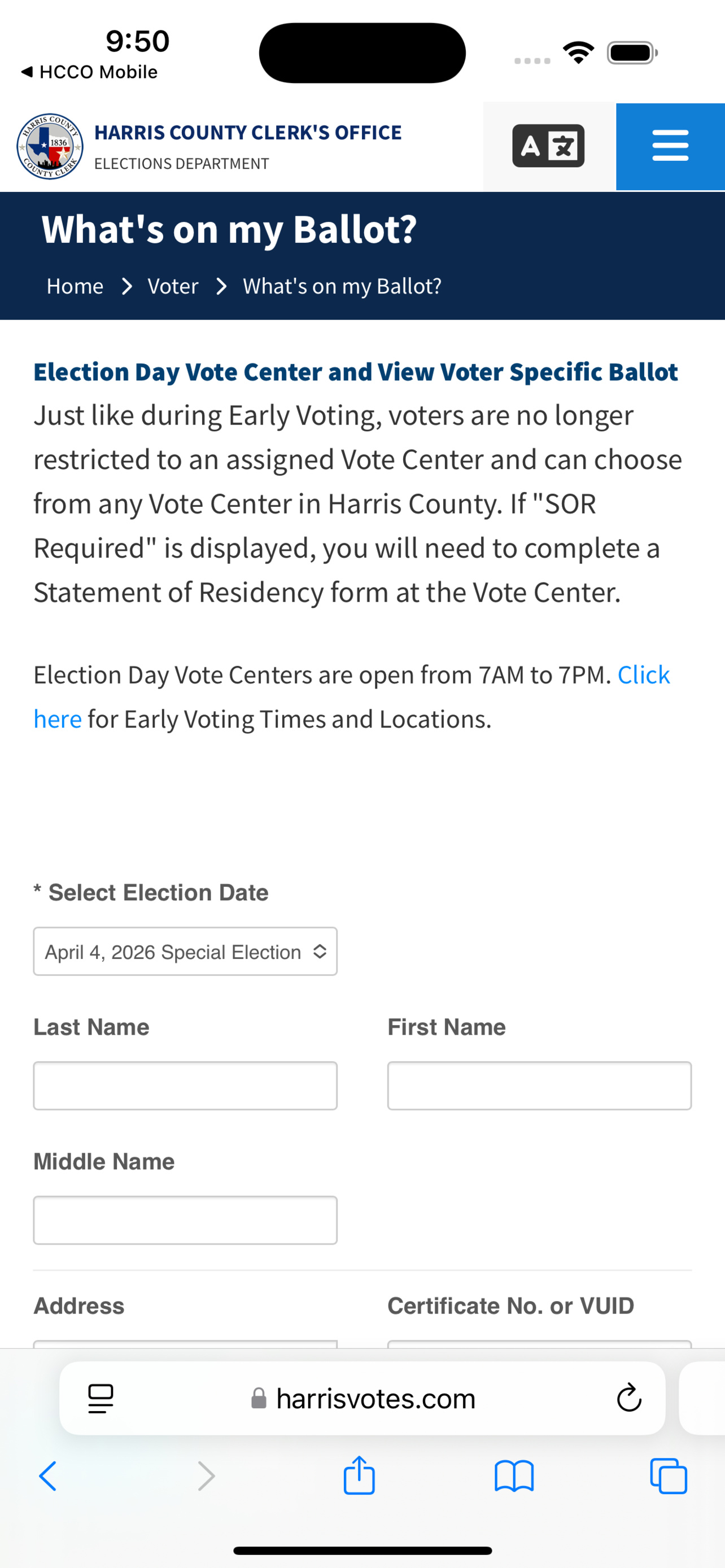 Harris Votes