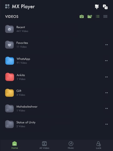 MX Video Player HD iPad screenshot 2