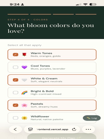 Bloom Planner App iPad screenshot