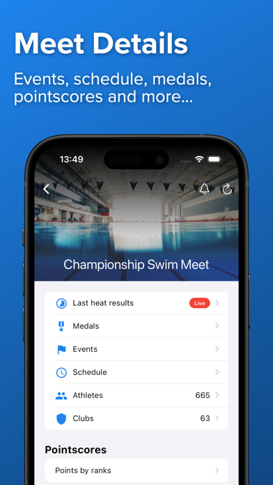 SplashMe - Swim Results Screenshot