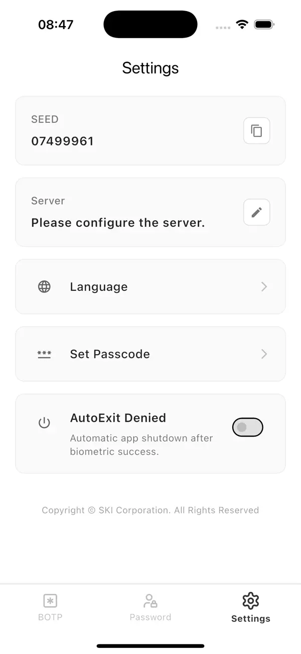 #3. SecureKi BOTP (iOS) De: SecureKi