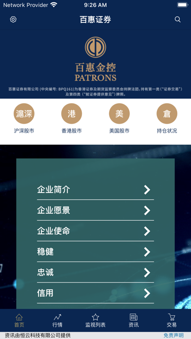 Patrons Securities Limited Screenshot
