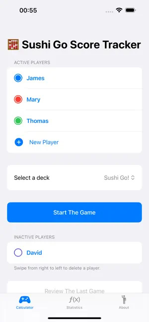 Sushi Go Score Tracker screenshot 1
