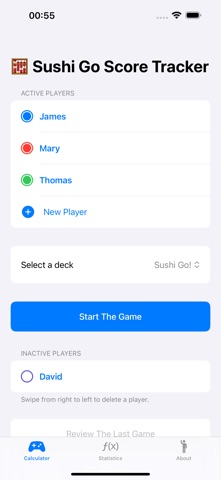 Sushi Go Score Tracker Screenshot 1 of 6
