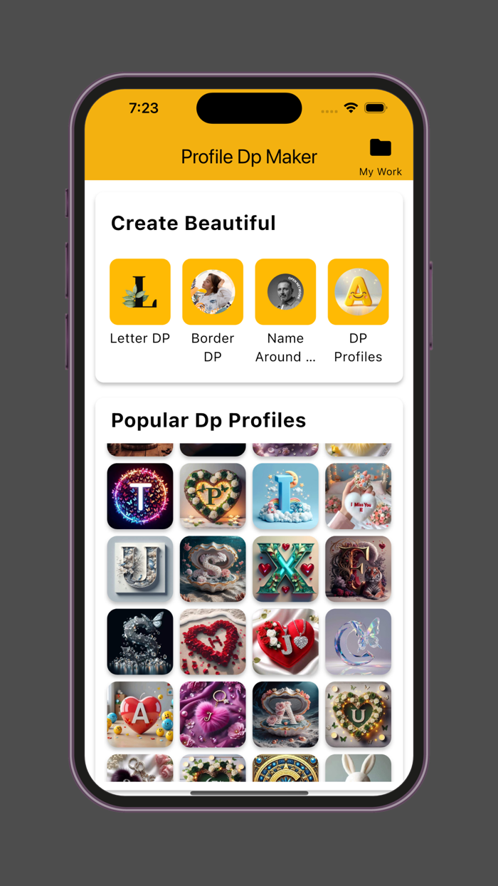 Letter Name DP Maker