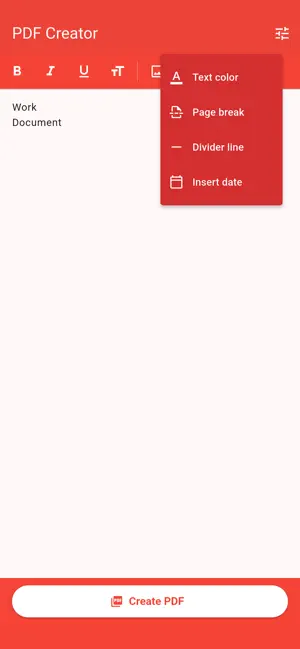PDF Creator Simple & Fast screenshot 3
