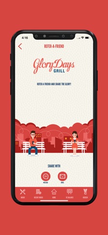 Glory Days Grill: Victory Club iPhone screenshot