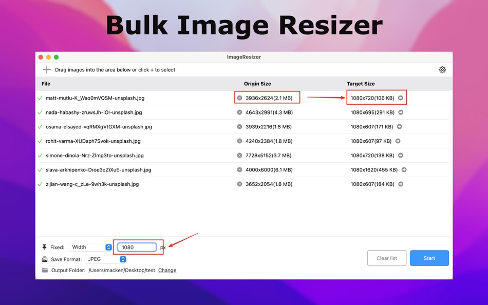 #1. Image Resizer-Bulk Resize Tool (macOS) Podle: 俊东 谭