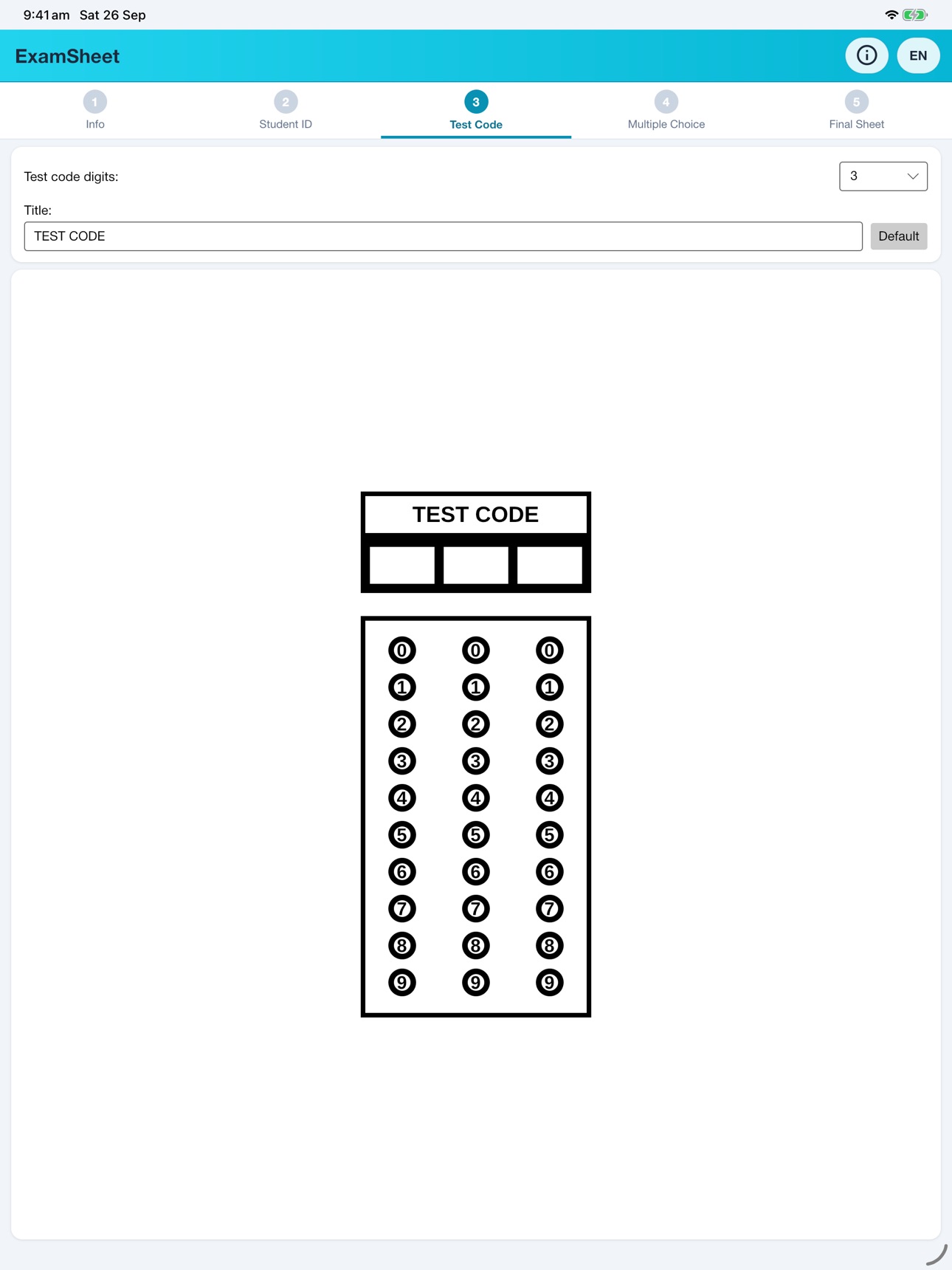 Screenshot 9 of ExamSheet: Answer Sheet Maker