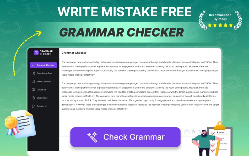 #1. Grammar Checker & Rephraser (macOS) 由: Nabeel Nasir