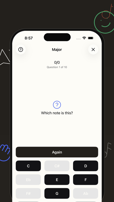 Ear Training App: NoteHunter iPhone screenshot