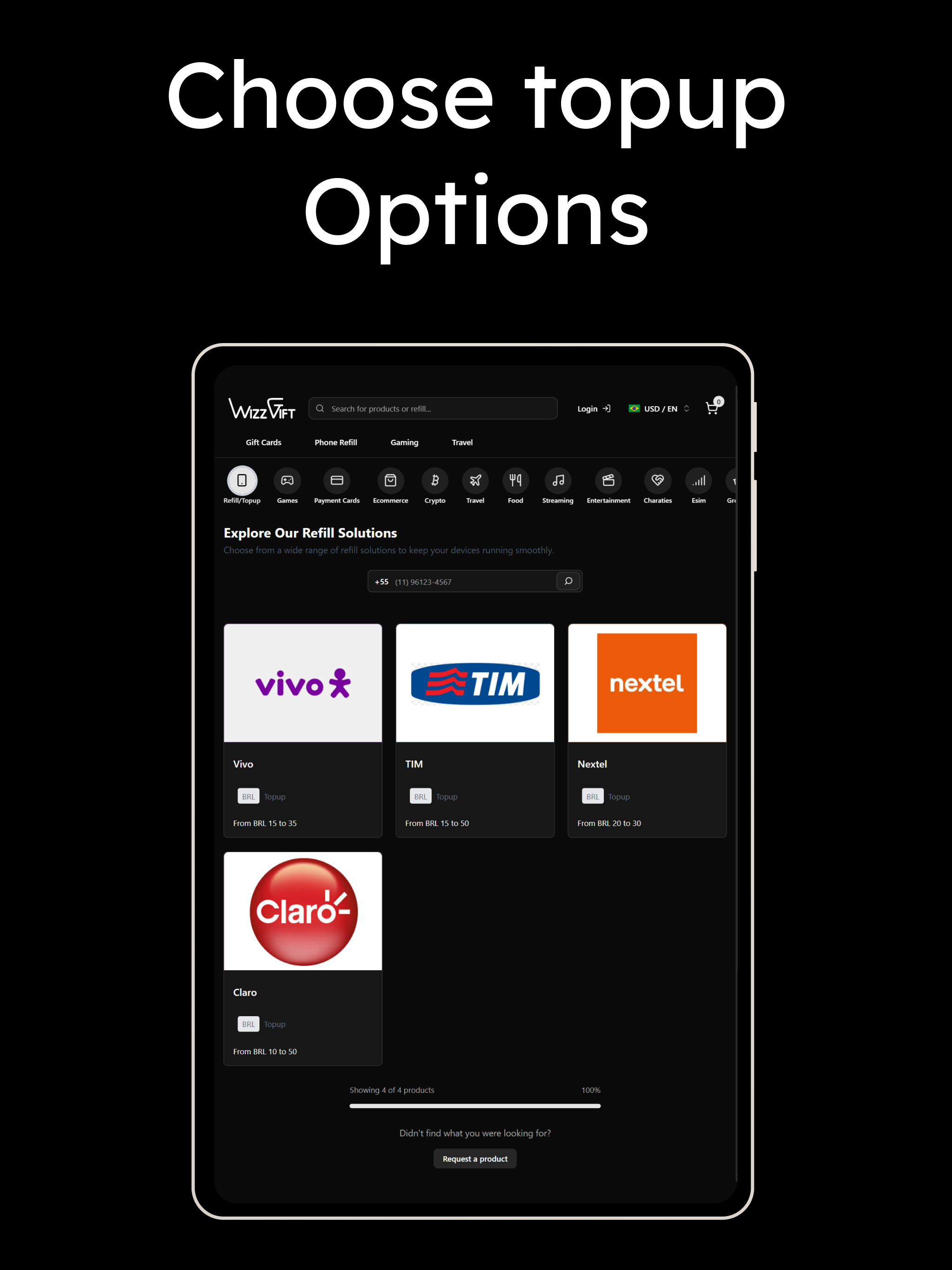 Wizzgift - Shop with crypto