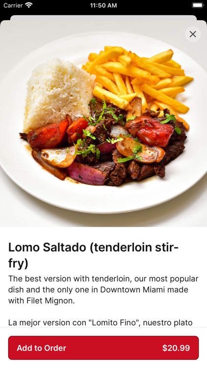 Peruvian Fusion Cuisine