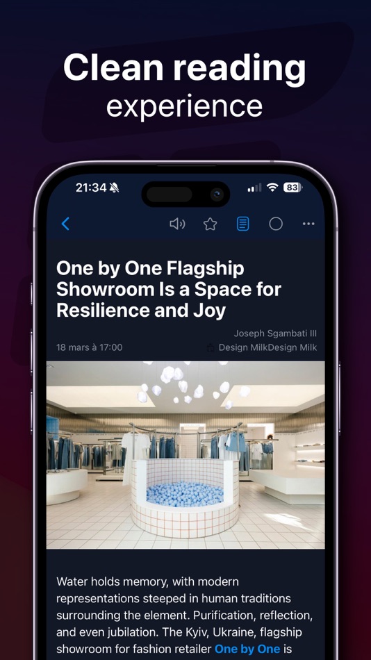 #3. Cupfeed : News & RSS reader (iOS) Ved: Cedric Schoenecker