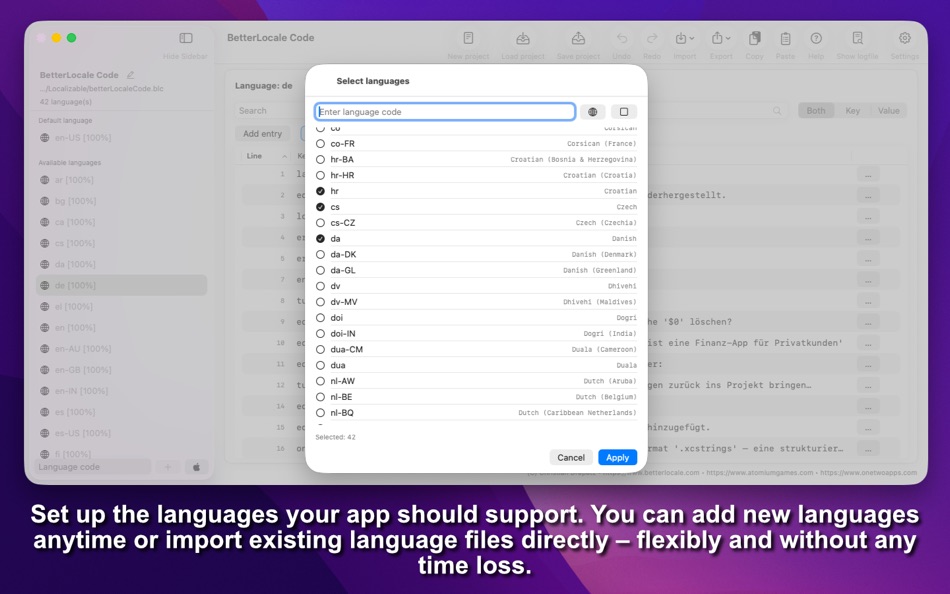 #2. BetterLocale Code (macOS) 作者: Christian Drapatz
