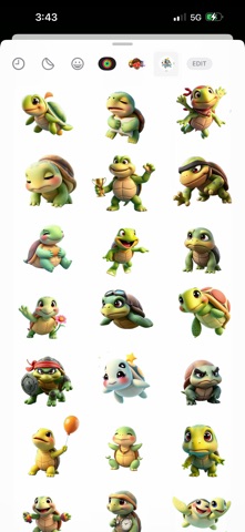 Ocean Turtle Stickers iPhone screenshot