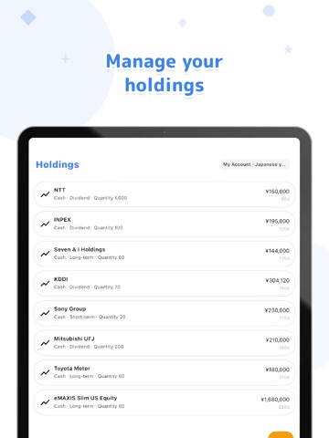 LiteFolio - Stocks & Dividends iPad screenshot