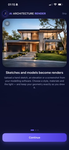 AI Architecture Render iPhone screenshot