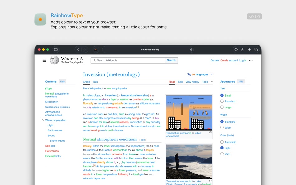 RainbowType (macOS) 由: Jody Hudson-Powell